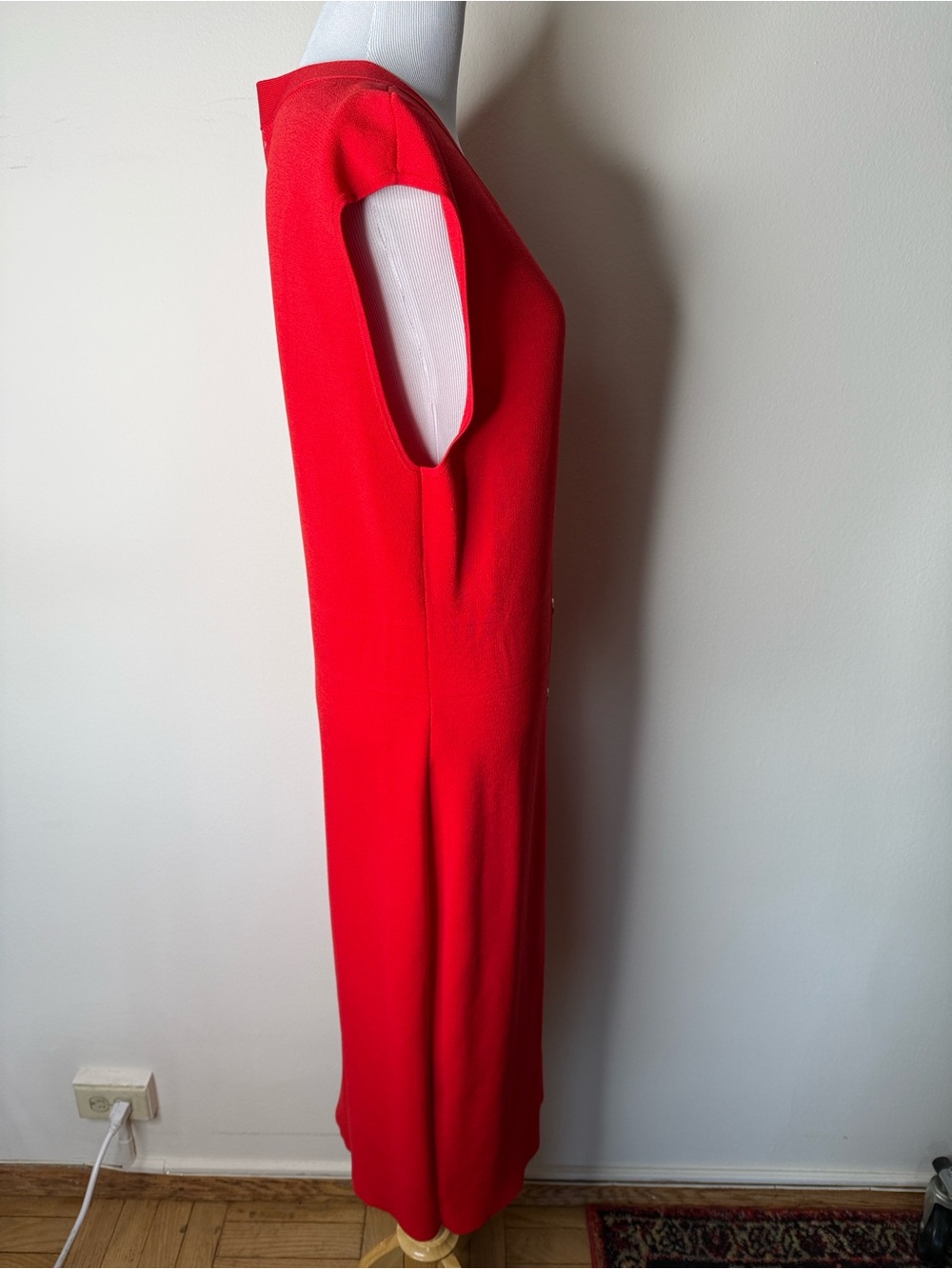 New York & Company Red Jersey Knit Sleeveless Maxi Dress - Picture 5 of 6